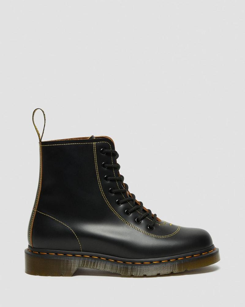Dr Martens Pharamond Vintage Smooth Læder Ankelstøvler Dame Sort | DK 64QMA